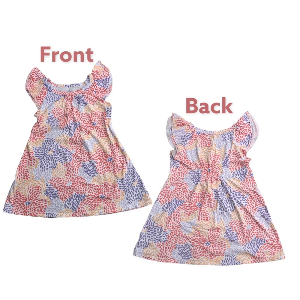 Old Navy Dress Girls size 4t Butterfly Sleeves Multicolor